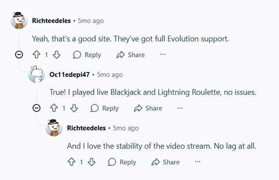 Reddit WinShark live games feedback